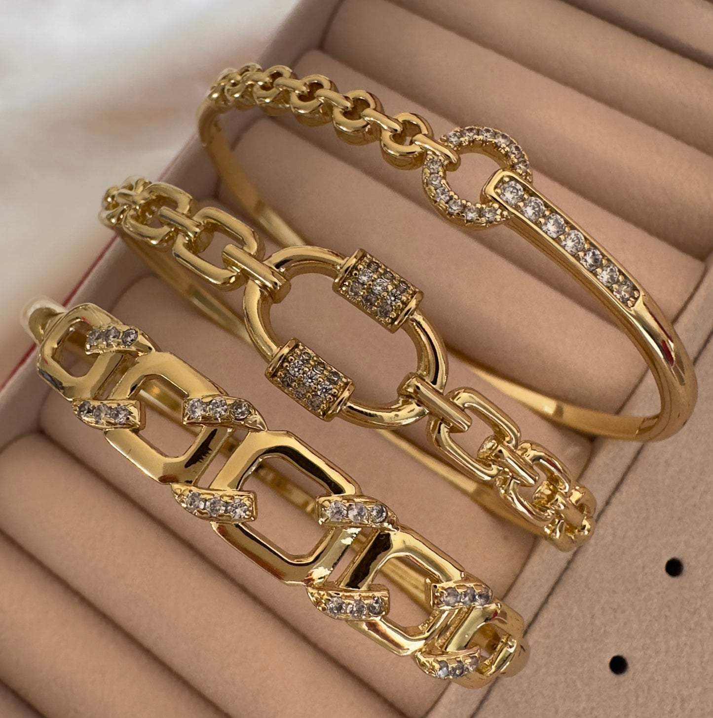 Brazaletes Oro laminado 14k