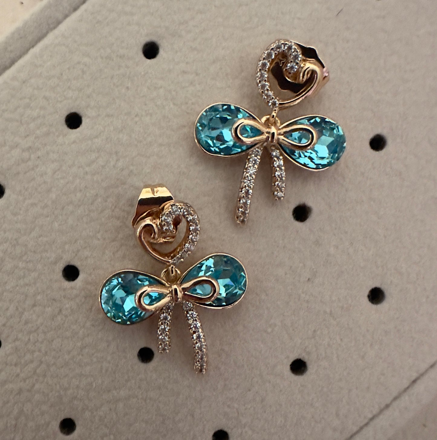 Pendientes Colección Cristal 18k