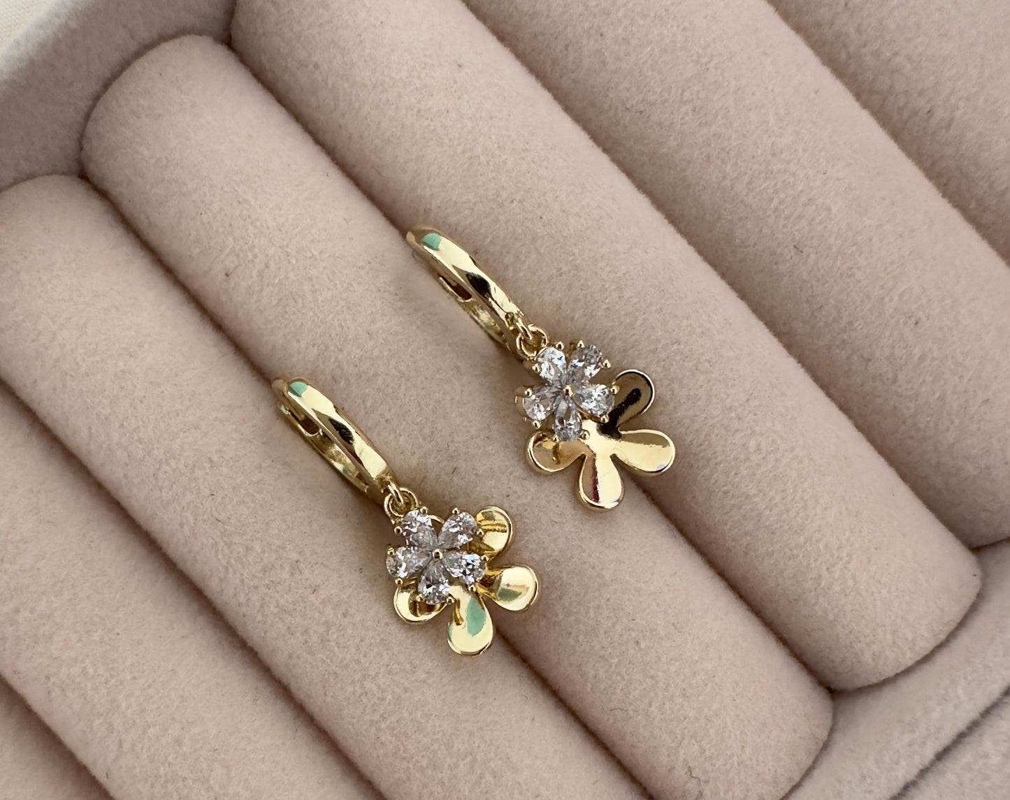 Pendientes||Flor doble