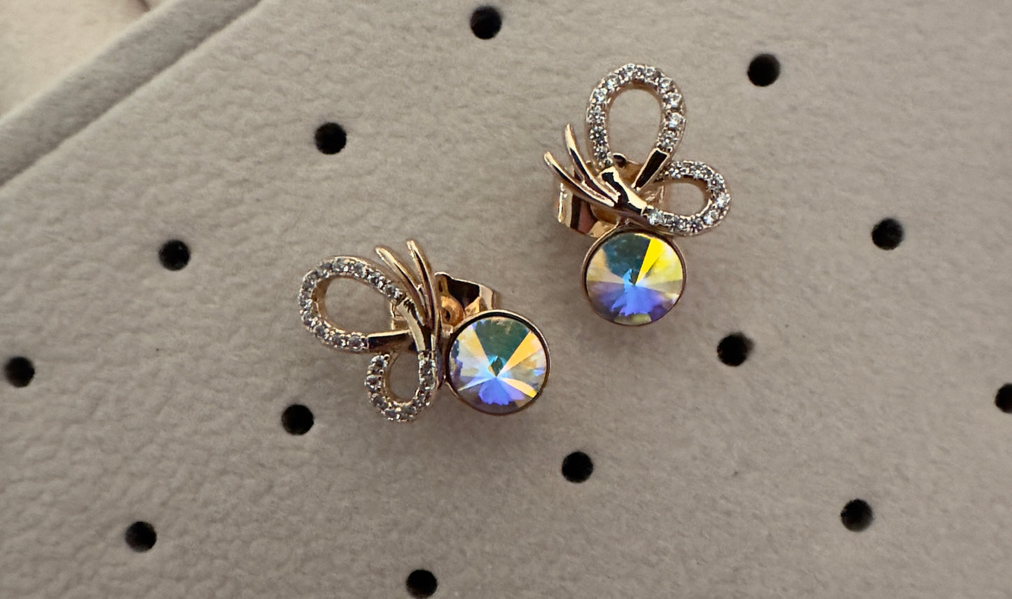 Pendientes Colección Cristal 18K
