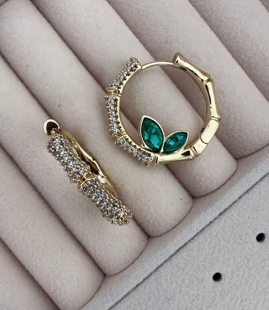 Argollas||Bambú Mariposa