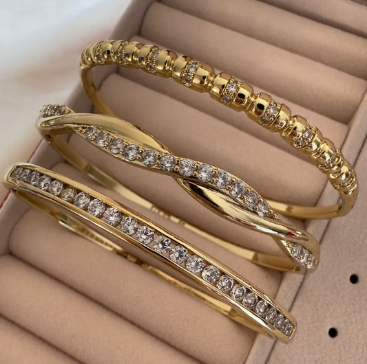 Brazaletes Oro laminado 14k