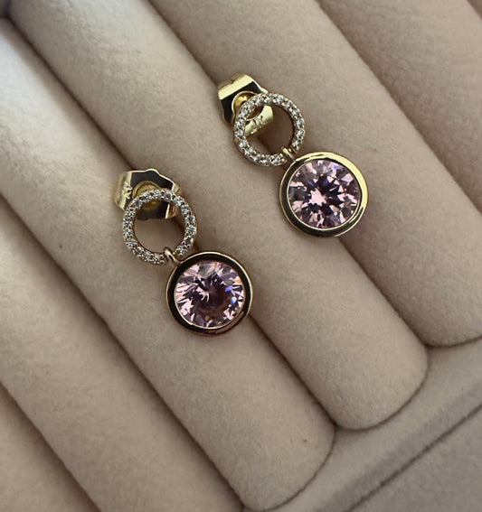Pendientes Colección Cristal Rosa