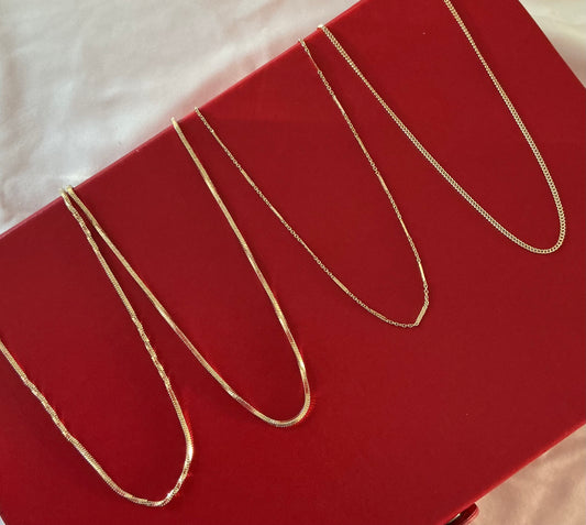 Cadenas Oro laminado 14k