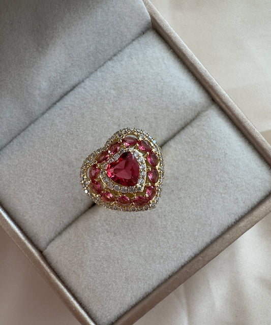 Anillo|| Corazón Rosa