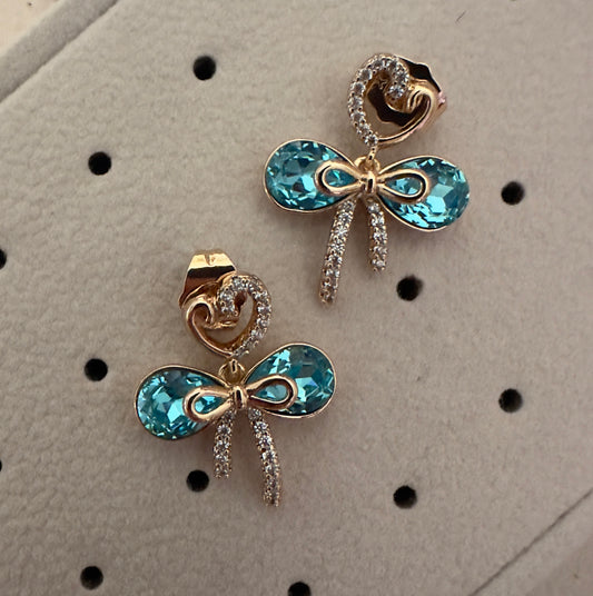 Pendientes Colección Cristal 18k