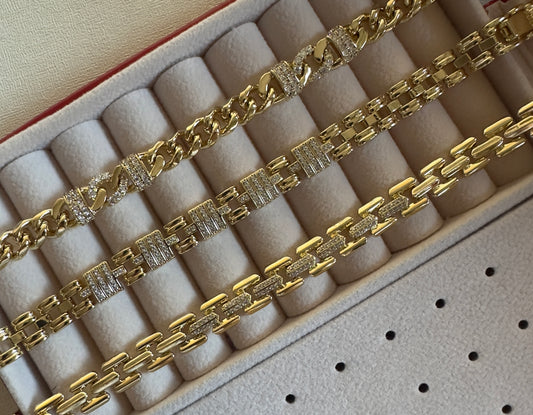 Pulseras oro laminado 14k