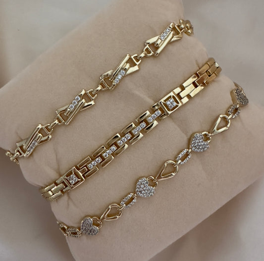 Pulseras Oro laminado 14k