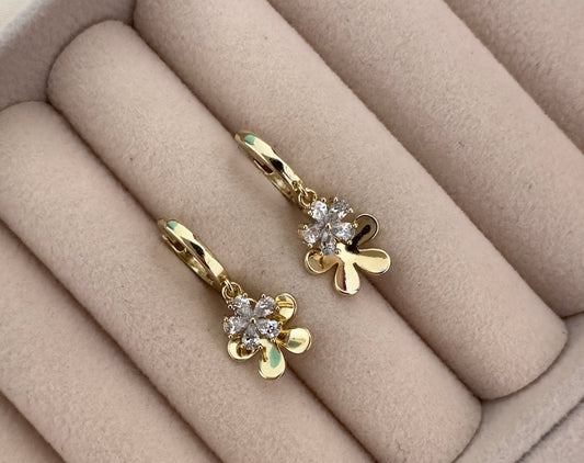 Pendientes||Flor doble