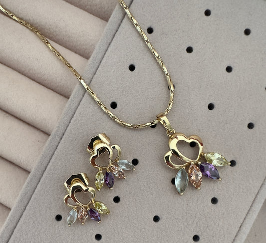 Conjunto||Cristal Multicolor
