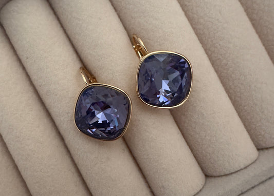 Pendientes Cristal Morado