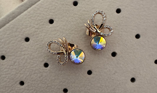 Pendientes Colección Cristal 18K