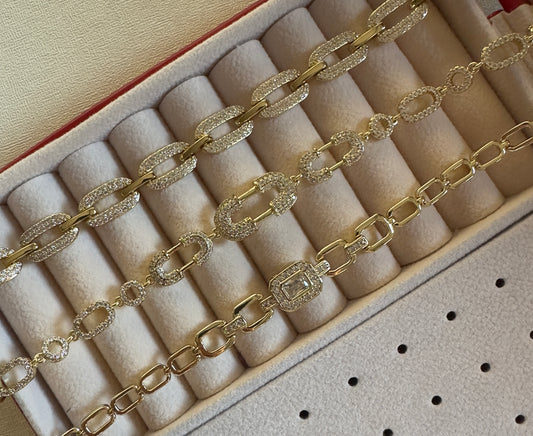 Pulseras oro laminado 14k